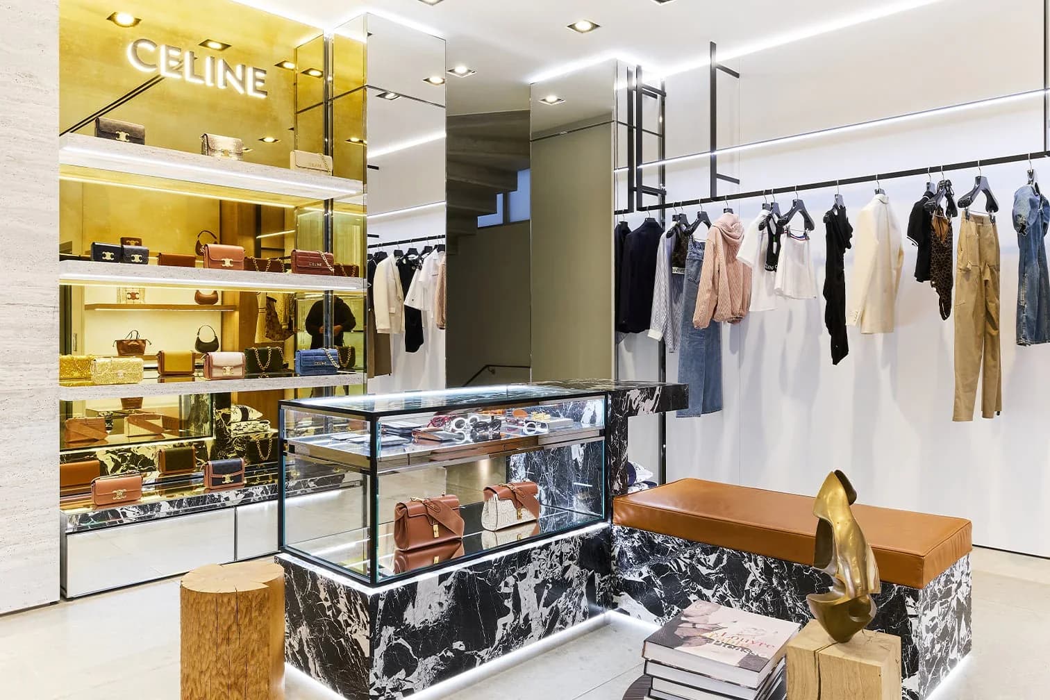 Boutique shopping and cafes in Glyfada Greece — designer store interior